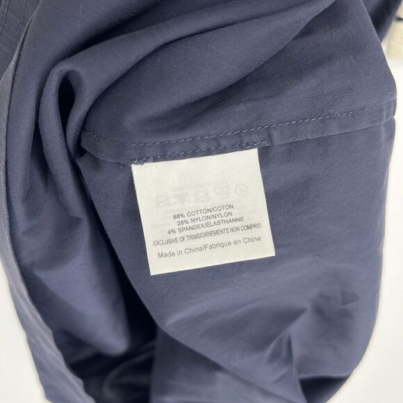 Tory Burch Dress Size 2 Navy Tunic Cotton Sheath Cruise 3/4 Sleeve Stretch - Picture 8 of 9